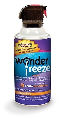 WonderFreeze Cooling Spray for mouthguards, wax, crowns after so